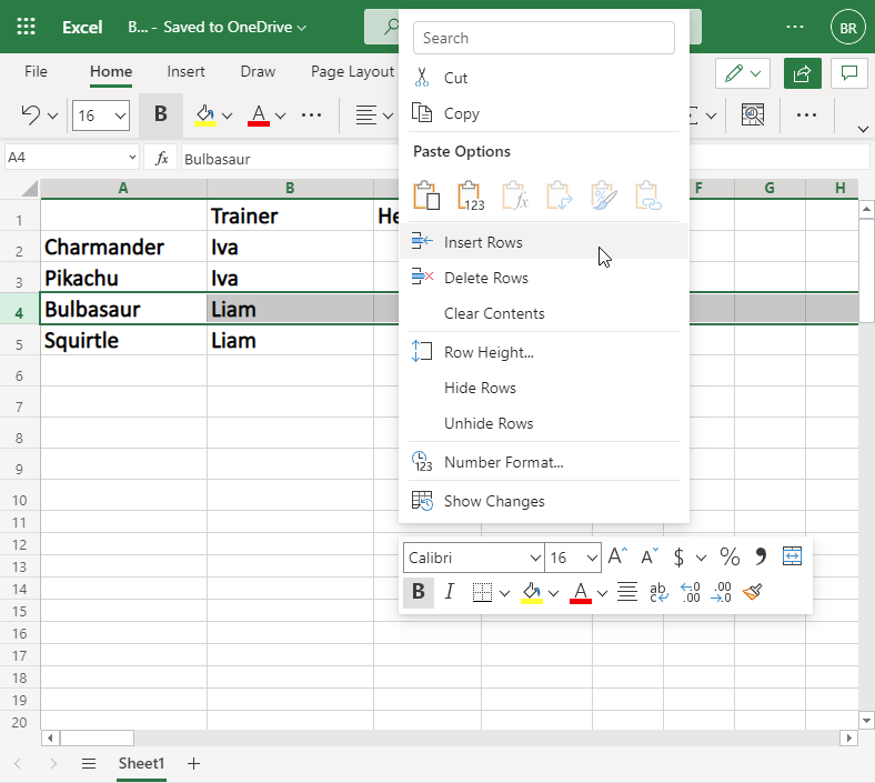 Excel Add Cells -