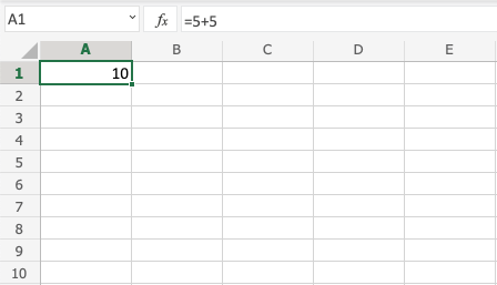 Excel Addition -