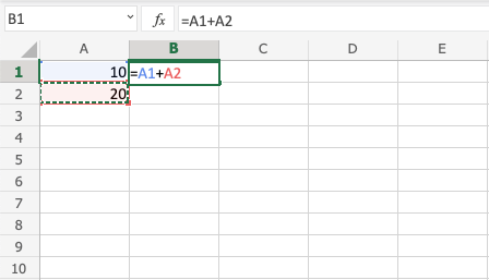 Excel Addition -
