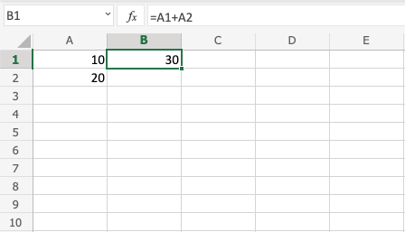 Excel Addition -