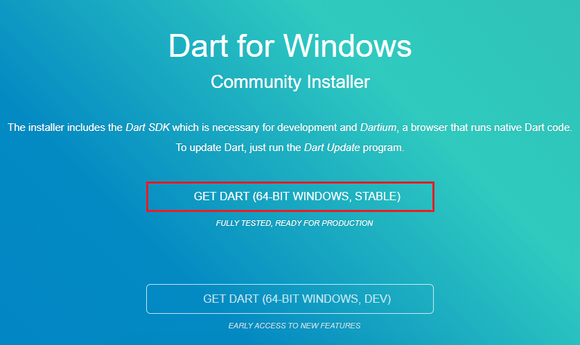 Dart Installation -
