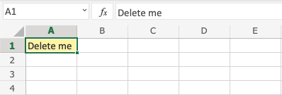 Excel Delete Cells -