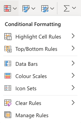 Excel Conditional Format -