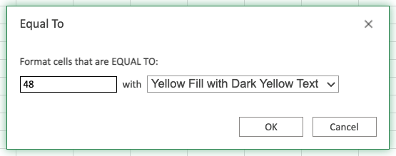 Highlight Cell Rules -