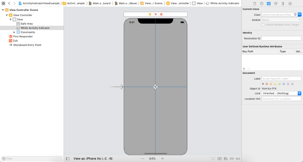 iOS: Activity Indicator View -