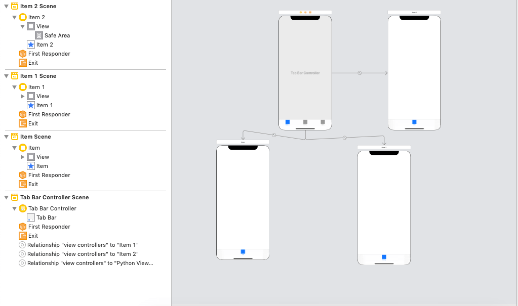 iOS: Tab Bar Controller -