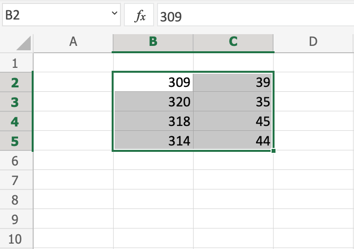Excel Move Cells -