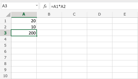 Excel Multiplication -