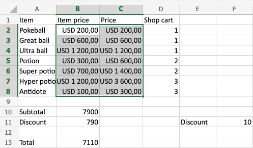 Excel Formats Number -